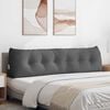 vidaXL Travesseiro para Costas Cinza Escuro 180 x 24 x 50 cm tecido