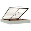 vidaXL Estrutura de cama otomana com colch&atilde;o 160x200 cm cinzento claro