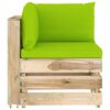 vidaXL 8 pcs conj. lounge jardim c/ almofad&otilde;es madeira impreg. verde