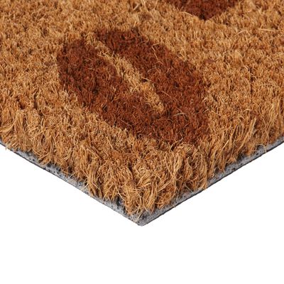 vidaXL Tapete de porta 45x75 cm fibra de coco tufada natural