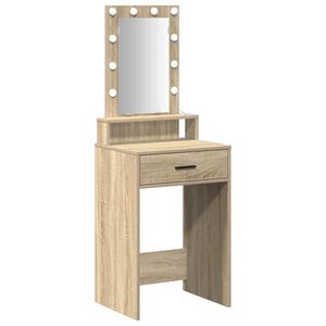 vidaXL Mesa de vestir Castanho 50 x 41 x 140 cm Derivados de Madeira