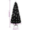 vidaXL &Aacute;rvore de Natal com flocos de neve LED 210 cm fibra &oacute;tica preto