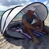 DERYAN Tenda de praia pop-up XXL 155x133x95 cm prateado