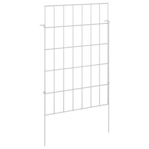 vidaXL Cerca de Jardim com Estacas 12 unid. 35 x 50 cm A&ccedil;o Galvanizado