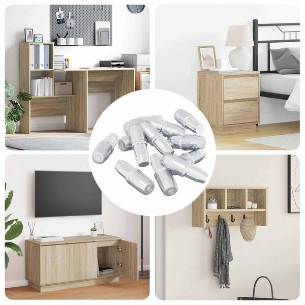 vidaXL Ganchos de Prateleira 7200 pcs Prateado 7 x 16 mm Ferro