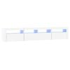 vidaXL M&oacute;vel de TV com luzes LED 210x35x40 cm branco