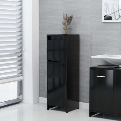 vidaXL 3 pcs conjunto de móveis de casa de banho contraplacado preto