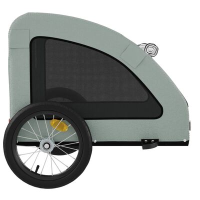 vidaXL Reboque bicicleta animais tecido oxford/ferro cinzento
