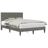 vidaXL Estrutura da Cama com cabeceira Cinzento-claro 160 x 200 cm