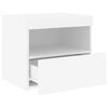 vidaXL Mesa de cabeceira com luzes LED 50x40x45 cm branco