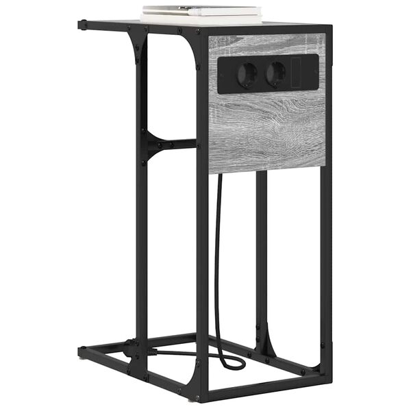 vidaXL Arm&aacute;rio de Cabeceira Cinza Sonoma 41,5 x 26 x 60,5 cm