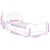vidaXL Estrutura de Cama Infantil com Cabeceira Rosa 90 x 200 cm