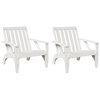 vidaXL Cadeiras jardim Adirondack 2 pcs 75x77x77cm pinho maci&ccedil;a branco