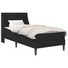 vidaXL Estrutura de cama com colch&atilde;o Preto 90 x 190 cm Veludo