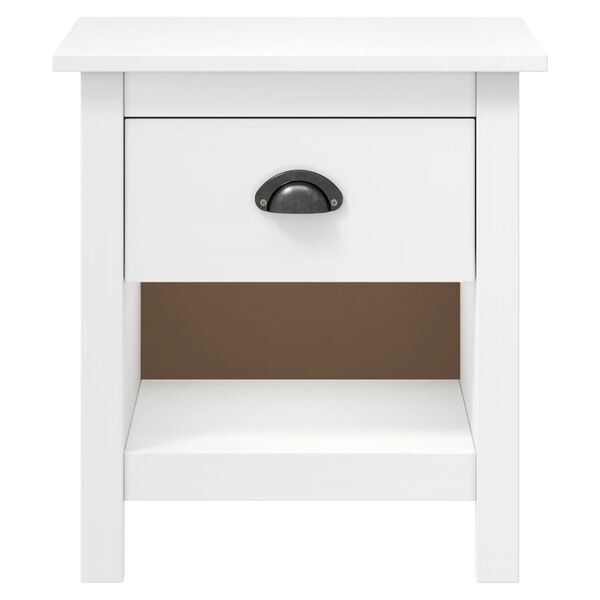 vidaXL Mesas cabeceira Hill 2 pcs 46x35x49,5cm pinho maciço