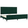 vidaXL Estrutura de cama sem colch&atilde;o 200x200 cm veludo verde-escuro