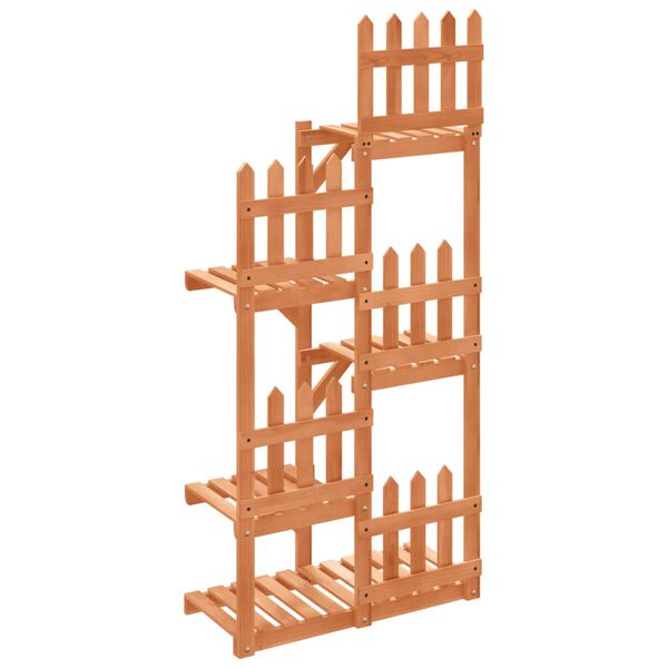 vidaXL Suporte de plantas 60x25x130 cm madeira de abeto maciça