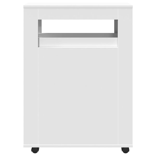 vidaXL Arm&aacute;rio de WC estreito com rodas derivados de madeira branco