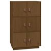 vidaXL Aparador alto 67x40x108,5 cm pinho maci&ccedil;o castanho mel