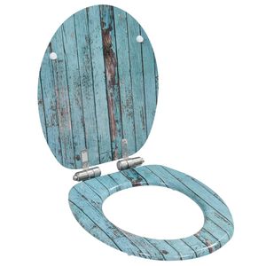 vidaXL Assento sanita c/ tampa de fecho suave MDF design madeira velha