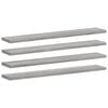 vidaXL Prateleiras de parede 4pcs derivados de madeira cinzento sonoma