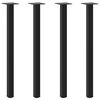 vidaXL Pés de mesa de console 4 peças, preto, 72-74 cm, aço