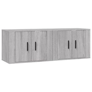 vidaXL M&oacute;veis de TV de parede 2 pcs 57x34,5x40 cm cinzento sonoma