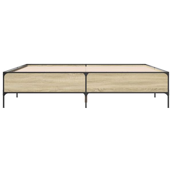 vidaXL Estrutura de cama 200x200 cm derivados madeira/metal