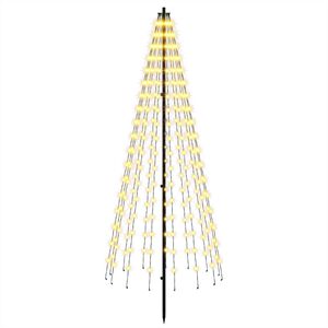 vidaXL &Aacute;rvore de Natal LED 165 cm 270 LED Branco quente Ferro Preto