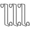 vidaXL Suportes de brida 3 pcs a&ccedil;o preto