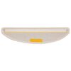 vidaXL Tapetes de escada 20 pe&ccedil;as 56x17x3 cm branco semicircular