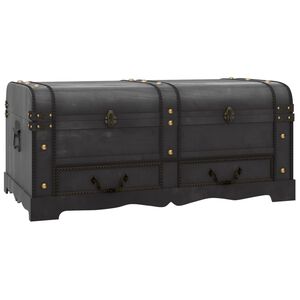 vidaXL Arca de arruma&ccedil;&atilde;o grande madeira preto