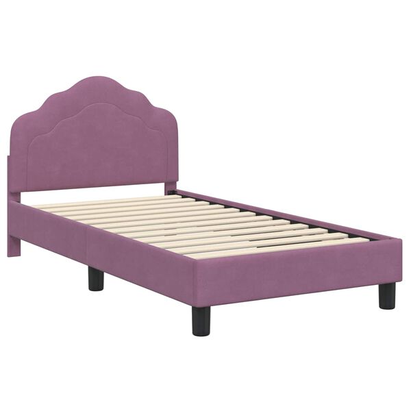 vidaXL Estrutura de Cama Infantil com Cabeceira Roxo 80 x 160 cm