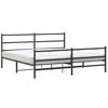 vidaXL Estrutura de cama com cabeceira e pés 183x213 cm metal preto