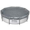 Bestway Capa para Piscina &Oslash;3,05 m Redondo Poli&eacute;ster Cinzento