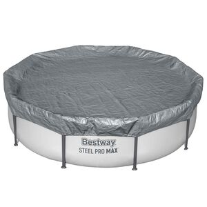 Bestway Capa para Piscina &Oslash;3,05 m Redondo Poli&eacute;ster Cinzento