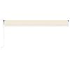vidaXL Toldo autom&aacute;tico com LED e sensor de vento 600x350 cm creme