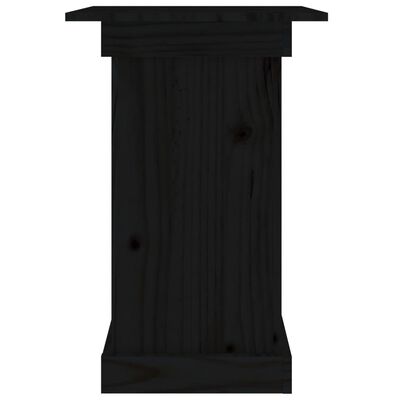 vidaXL Suporte de vasos 40x40x60 cm madeira de pinho maciça preto