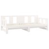 vidaXL Estrutura sof&aacute;-cama de puxar 2x(80x200) cm pinho maci&ccedil;o branco