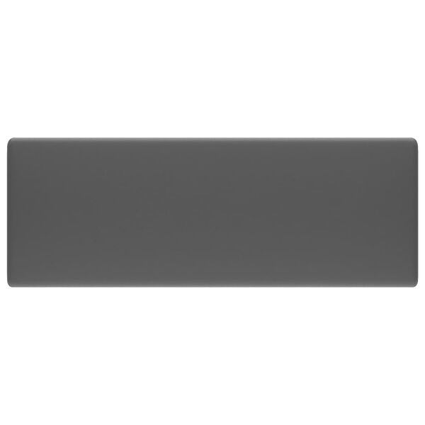 vidaXL Lavat&oacute;rio luxuoso quadrado 41x41 cm cer&acirc;mica cinza-escuro mate