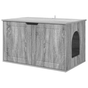 vidaXL Casa para Gatos Cinza Sonoma 85 x 55 x 50,5 cm