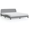 vidaXL Estrutura de cama Dover cinza claro 180x200 cm em tecido