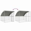 vidaXL Canil de Cachorro 2 pcs Prateado 4 x 2 x 2 m A&ccedil;o
