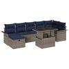vidaXL Conjunto de Sof&aacute; de Jardim 8 unid. Cinzeto vime PE