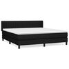 vidaXL Cama com molas/colch&atilde;o 180x200 cm tecido preto