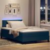 vidaXL Cama Box Spring LED com colch&atilde;o Azul 120 x 190 cm tecido