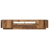vidaXL M&oacute;vel de TV com luzes LED derivados de madeira madeira velha