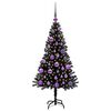 vidaXL &Aacute;rvore de Natal com 150 LEDs com suporte Preto 120 cm PVC