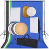 vidaXL Kit est&uacute;dio fotogr&aacute;fico com softbox ilumina&ccedil;&atilde;o/fundo/refletor