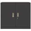 vidaXL Arm&aacute;rio de arruma&ccedil;&atilde;o Preto 80 x 40 x 70 cm A&ccedil;o